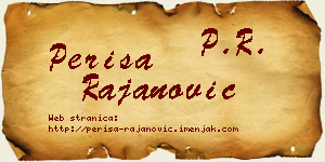 Periša Rajanović vizit kartica
